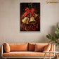 Golden Tidings A Symphony of Bells and Ribbons Christmas Canvas Painting, Xmas Wall Art Decor - Christmas Poster Gift