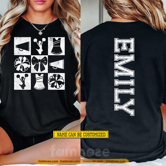 Personalized Cheerleading Two-sided T-shirt, Everything Cheer Everywhere Sport Tees Gift For Cheerleading Lover