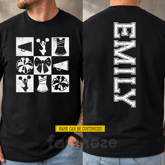 Personalized Cheerleading Two-sided T-shirt, Everything Cheer Everywhere Sport Tees Gift For Cheerleading Lover