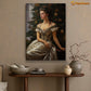 Enchanted Evening Radiance Beneath the Festive Pines, Victorian Christmas Canvas Painting, Xmas Wall Art Decor - Christmas Poster Gift
