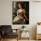 Enchanted Evening Radiance Beneath the Festive Pines, Victorian Christmas Canvas Painting, Xmas Wall Art Decor - Christmas Poster Gift