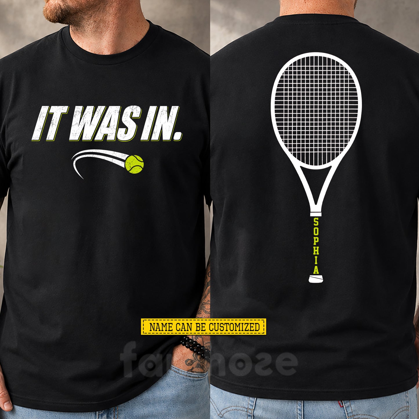 Personalized Tennis Two-sided T-shirt, It Was In Sport Tees Gift For Tennis Lover