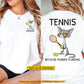 Personalized Tennis Two-sided T-shirt, Tennis Because Murder Is Wrong Sport Tees Gift For Tennis Lover