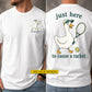 Personalized Tennis & Duck Two-sided T-shirt, Just Here To Cause A Racket Sport Tees Gift For Tennis Lover