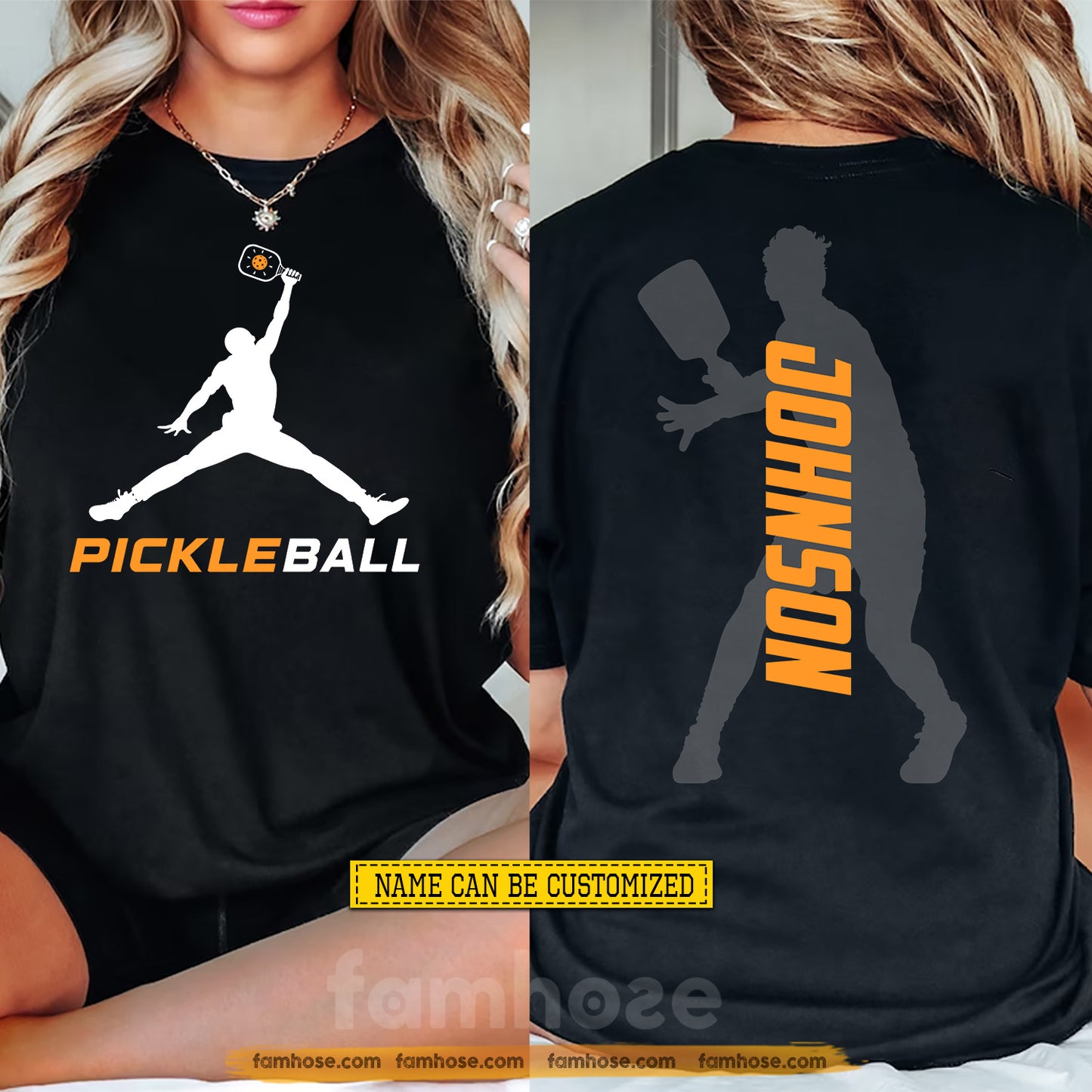 Personalized Pickleball Two-sided T-shirt, Built To Smash Sport Tees Gift For Pickleball Lover