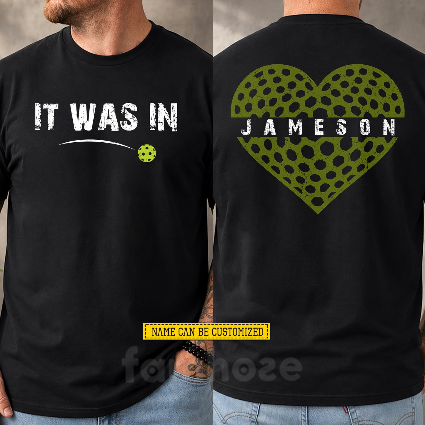 Personalized Pickleball Two-sided T-shirt, It Was In Sport Tees Gift For Pickleball Lover