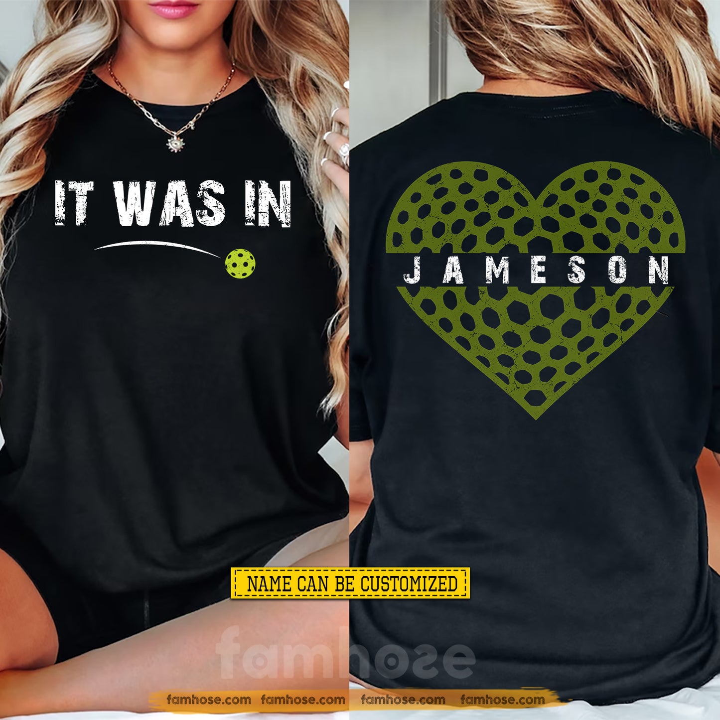 Personalized Pickleball Two-sided T-shirt, It Was In Sport Tees Gift For Pickleball Lover