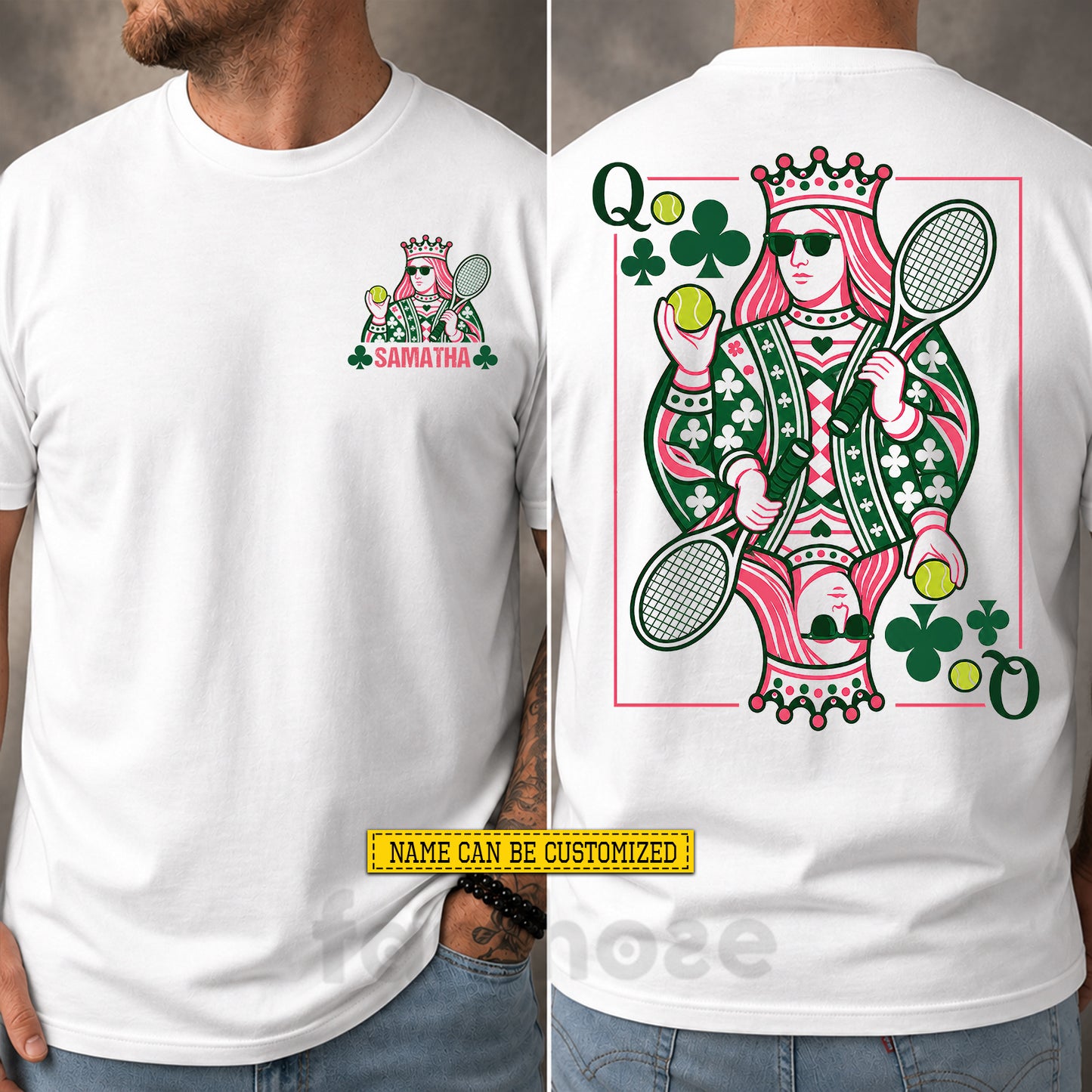 Personalized Tennis Two-sided T-shirt, Ace Like A Queen Sport Tees Gift For Tennis Lover