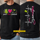 Personalized Pickleball Two-sided T-shirt, Peace Love Pickleball Sport Tees Gift For Pickleball Lover