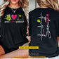 Personalized Pickleball Two-sided T-shirt, Peace Love Pickleball Sport Tees Gift For Pickleball Lover