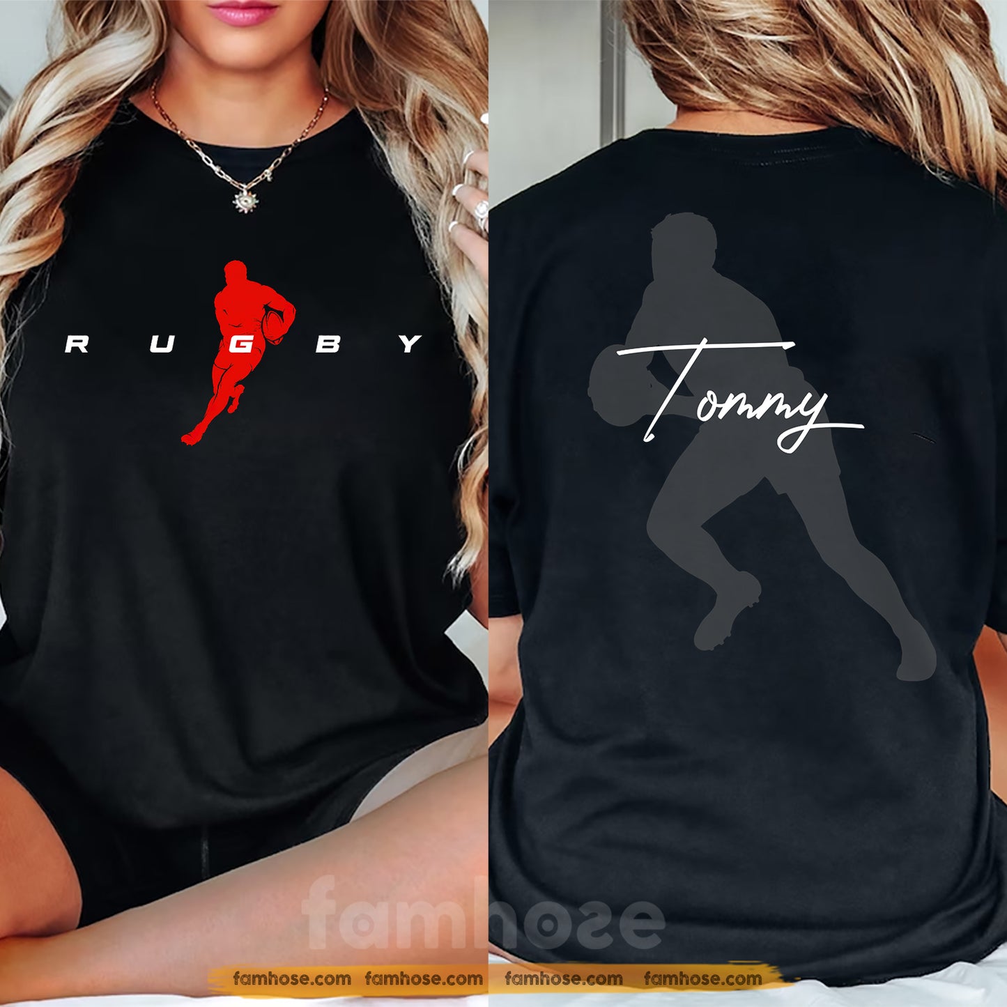 Personalized Rugby Two-sided T-shirt, Run Your Legacy Sport Tees Gift For Rugby Lover