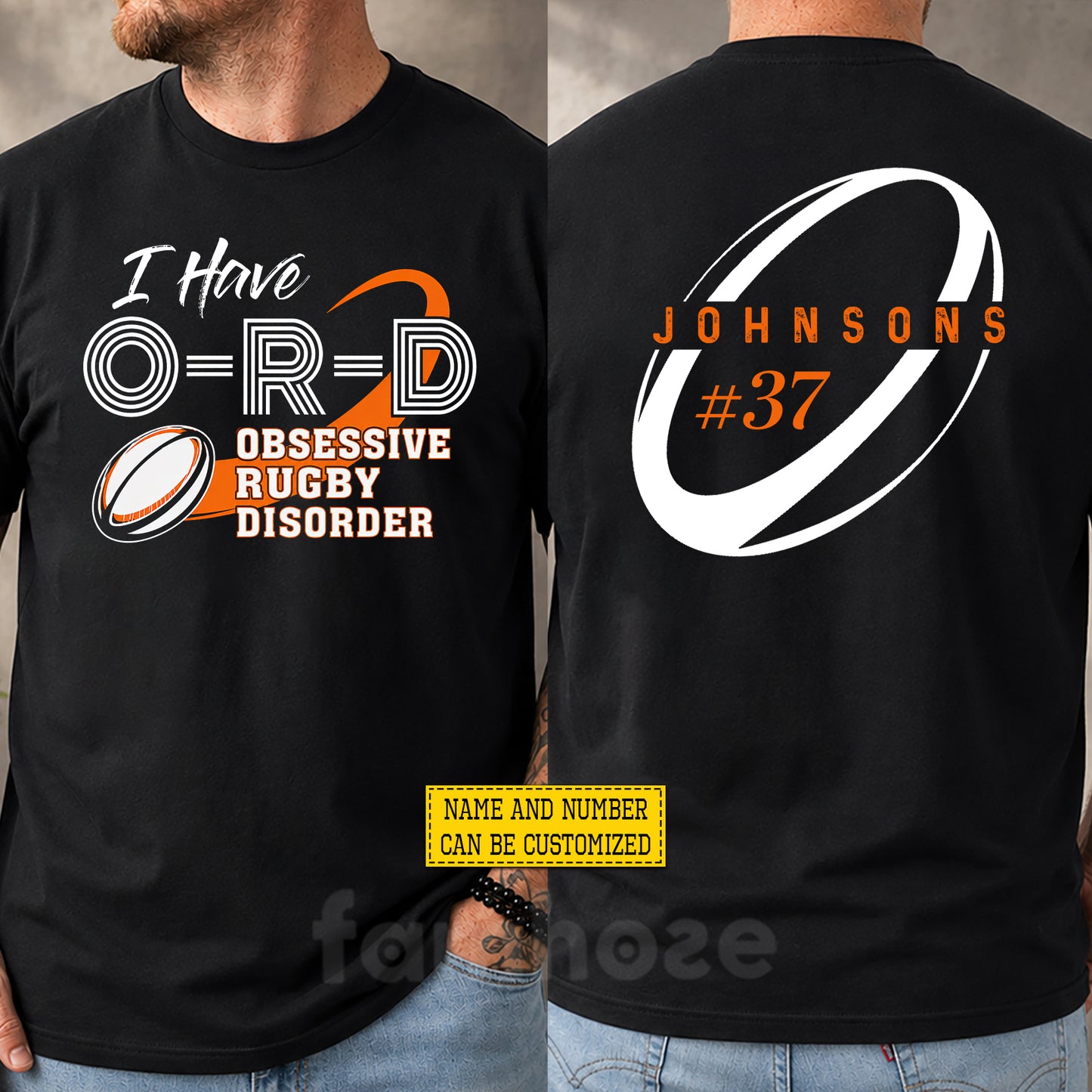 Personalized Rugby Two-sided T-shirt, Obsessive Rugby Disorder Sport Tees Gift For Rugby Lover