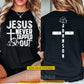 Personalized Wrestling & God Two-sided T-shirt, Jesus Never Tapped Out Sport Tees Gift For Christians, Wrestling Lover