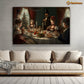 Victorian Christmas Feast Traditions and Elegance Christmas Canvas Painting, Xmas Wall Art Decor - Christmas Poster Gift
