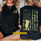 Personalized Golf USA Two-sided T-shirt, Stars Stripes & Swing Sport Tees Gift For Golf Lover