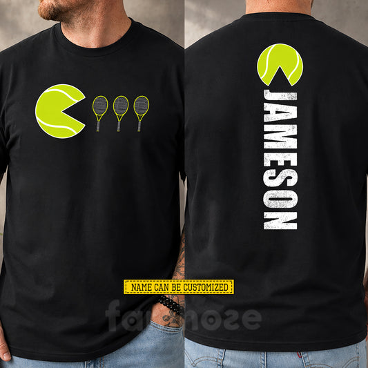 Personalized Tennis Two-sided T-shirt, Chasing Every Ball Sport Tees Gift For Tennis Lover