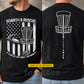 Personalized Disc Golf USA Two-sided T-shirt, Leave No Disc Behind Sport Tees Gift For Disc Golf Lover