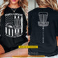 Personalized Disc Golf USA Two-sided T-shirt, Leave No Disc Behind Sport Tees Gift For Disc Golf Lover