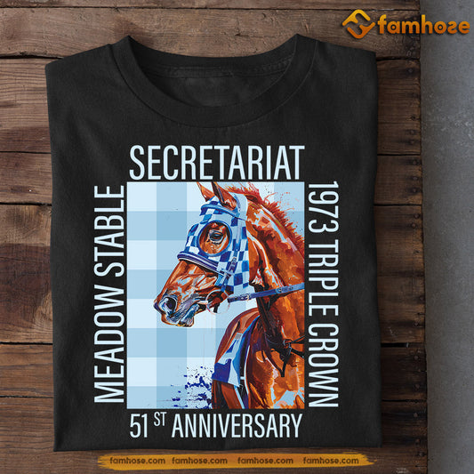 Kentucky Derby Day Horse Racing T-shirt, Secretariat Stable Triple Crown, Gift For Horse Racing Lovers, Horse Racing Tees