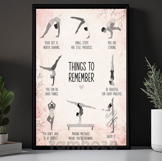 Gymnastics Girl Canvas Painting, Things To Remeber Sport Wall Art Decor, Poster Gift For Gymnastics Lover