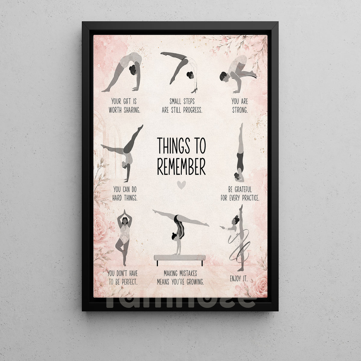 Gymnastics Girl Canvas Painting, Things To Remeber Sport Wall Art Decor, Poster Gift For Gymnastics Lover