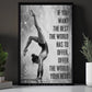 Gymnastics Girl Canvas Painting, If You Want The Best Sport Wall Art Decor, Poster Gift For Gymnastics Lover