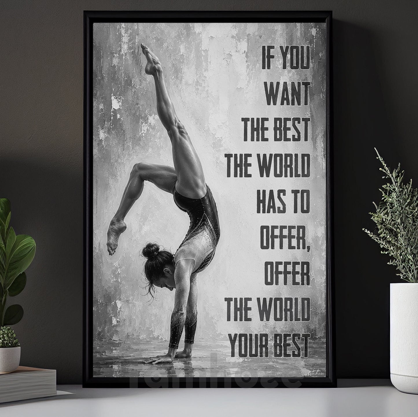 Gymnastics Girl Canvas Painting, If You Want The Best Sport Wall Art Decor, Poster Gift For Gymnastics Lover