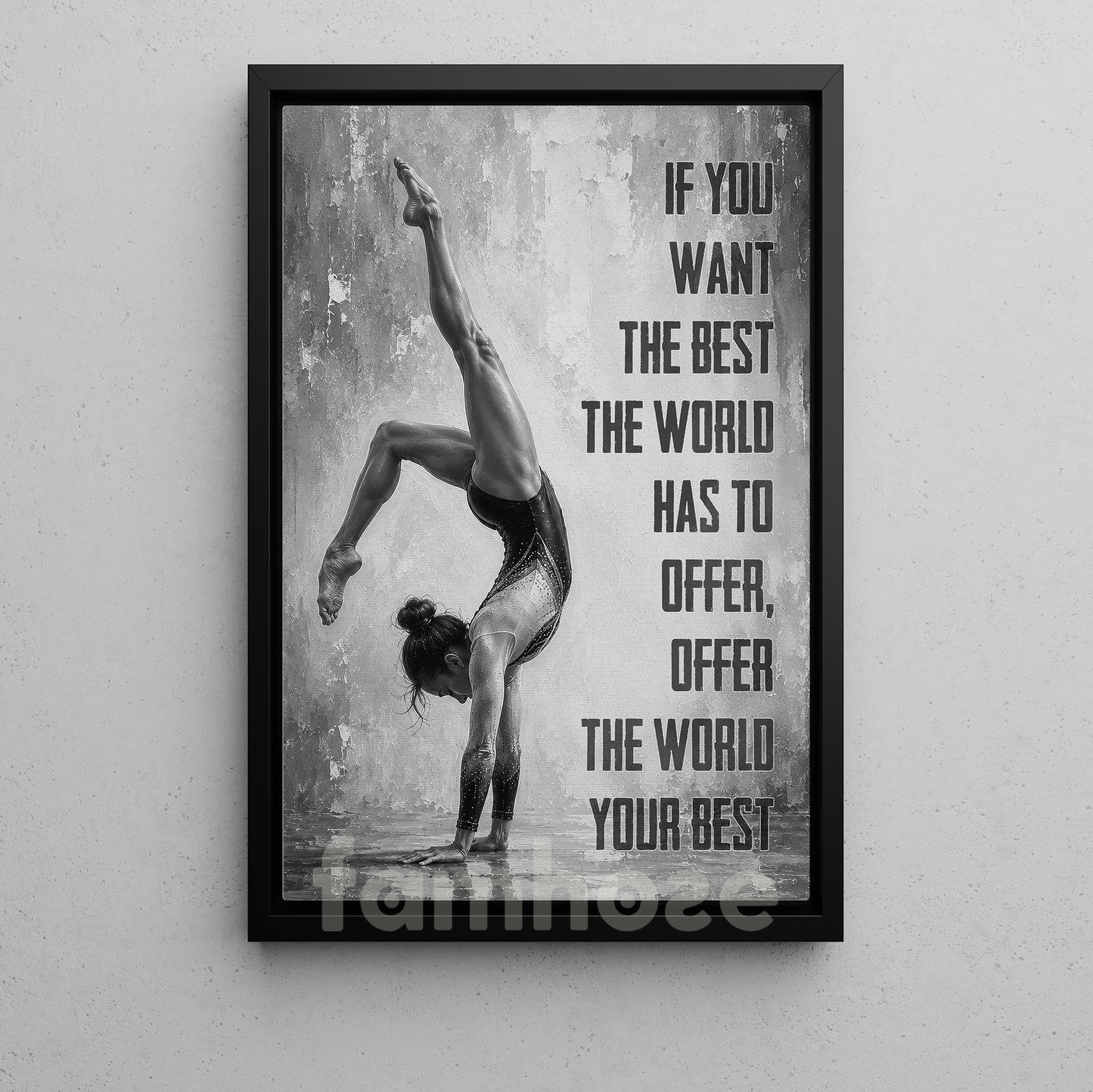 Gymnastics Girl Canvas Painting, If You Want The Best Sport Wall Art Decor, Poster Gift For Gymnastics Lover