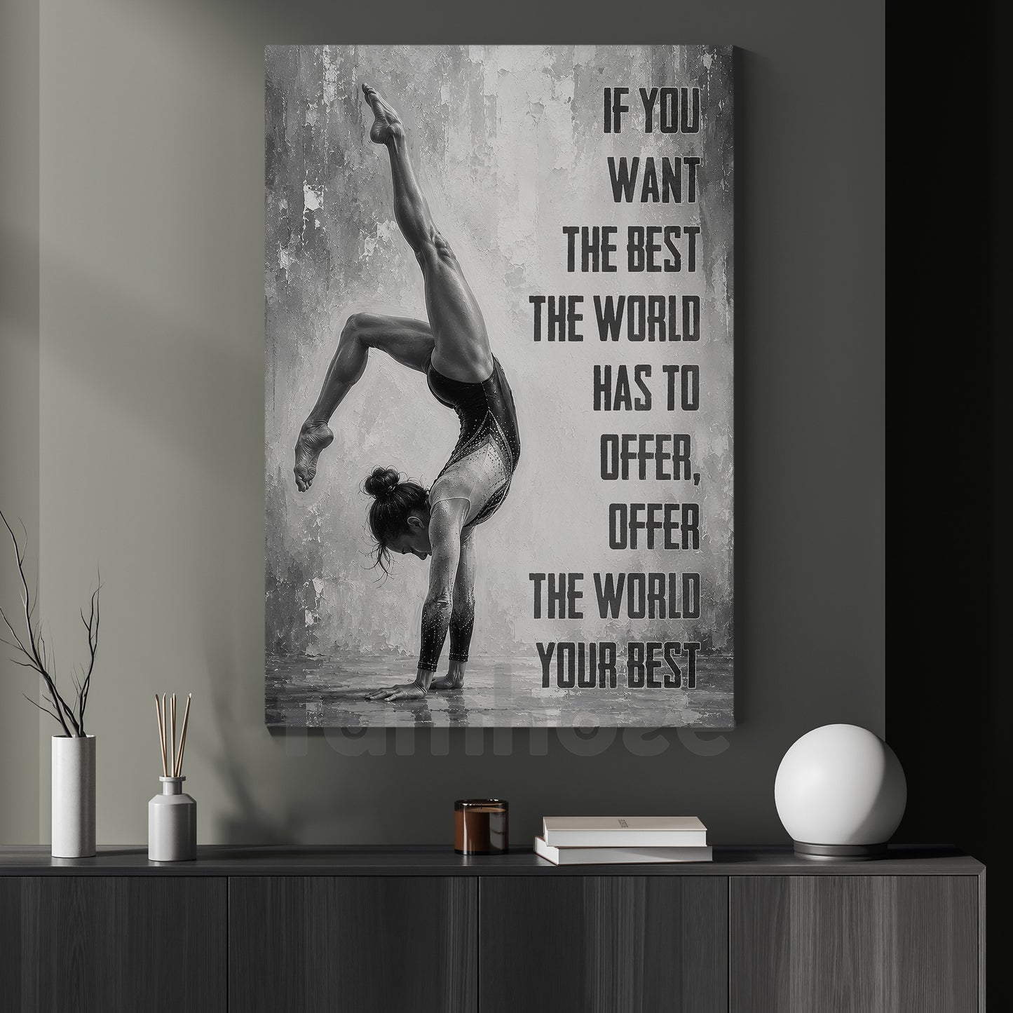 Gymnastics Girl Canvas Painting, If You Want The Best Sport Wall Art Decor, Poster Gift For Gymnastics Lover