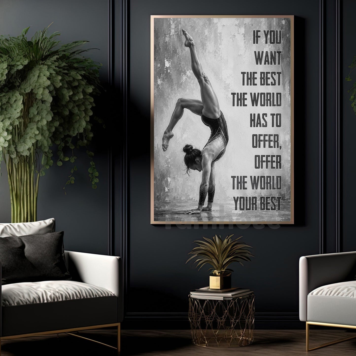 Gymnastics Girl Canvas Painting, If You Want The Best Sport Wall Art Decor, Poster Gift For Gymnastics Lover