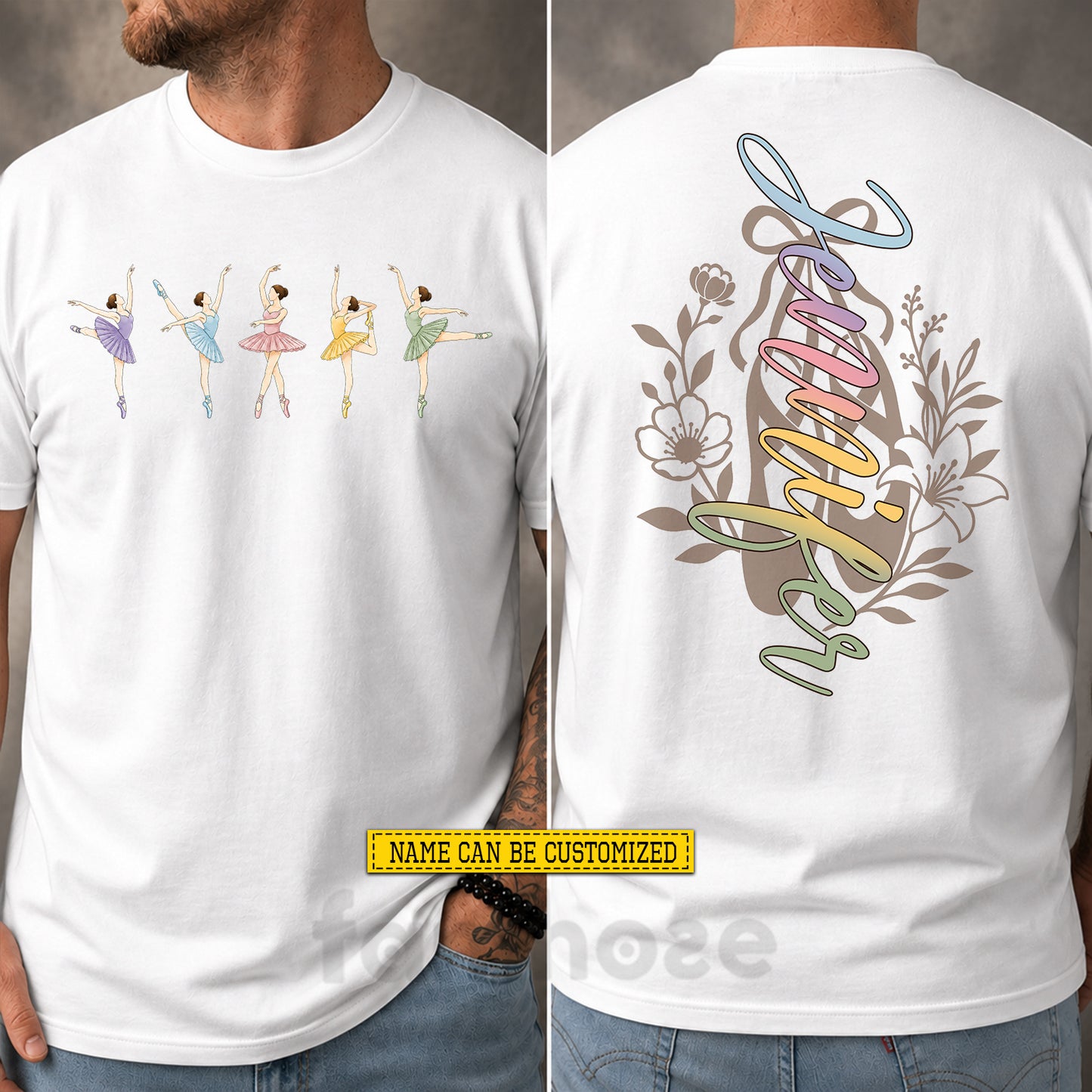 Personalized Ballet Two-sided T-shirt, Let Your Soul Dance Tees Gift For Ballet Lover