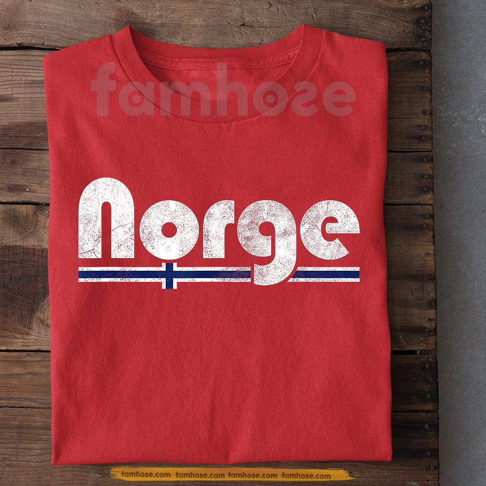 Norway Soccer Team T-shirt, Norge Norway Soccer Fan Tees Sport Gift For Norway Soccer Team Lover