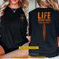 Personalized Cycling Two-sided T-shirt, Life Behind Bars Sport Tees Gift For Cycling Lover