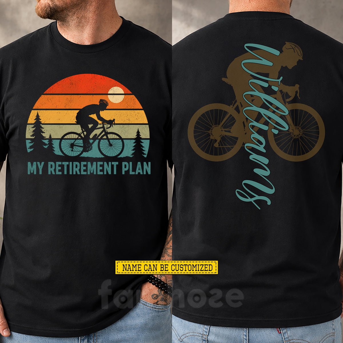 Personalized Cycling Two-sided T-shirt, My Retirement Plan Sport Tees Gift For Cycling Lover