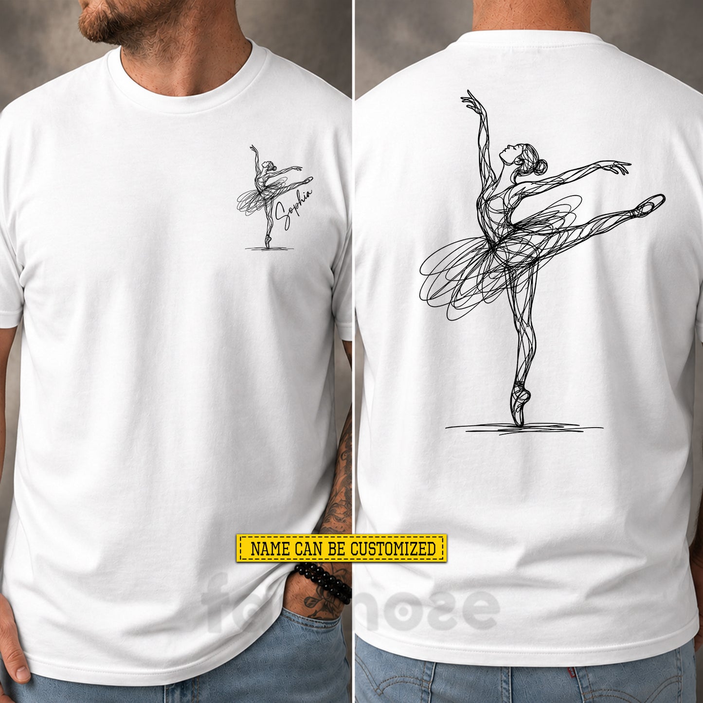 Personalized Ballet Two-sided T-shirt, Just One More Dance Tees Gift For Ballet Lover