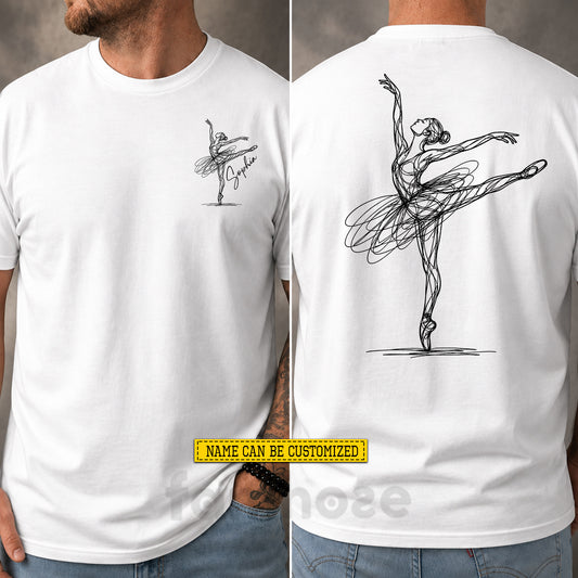 Personalized Ballet Two-sided T-shirt, Just One More Dance Tees Gift For Ballet Lover