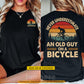 Personalized Cycling Two-sided T-shirt, Never Underestimate An Old Guy On A Bicycle Sport Tees Gift For Cycling Lover