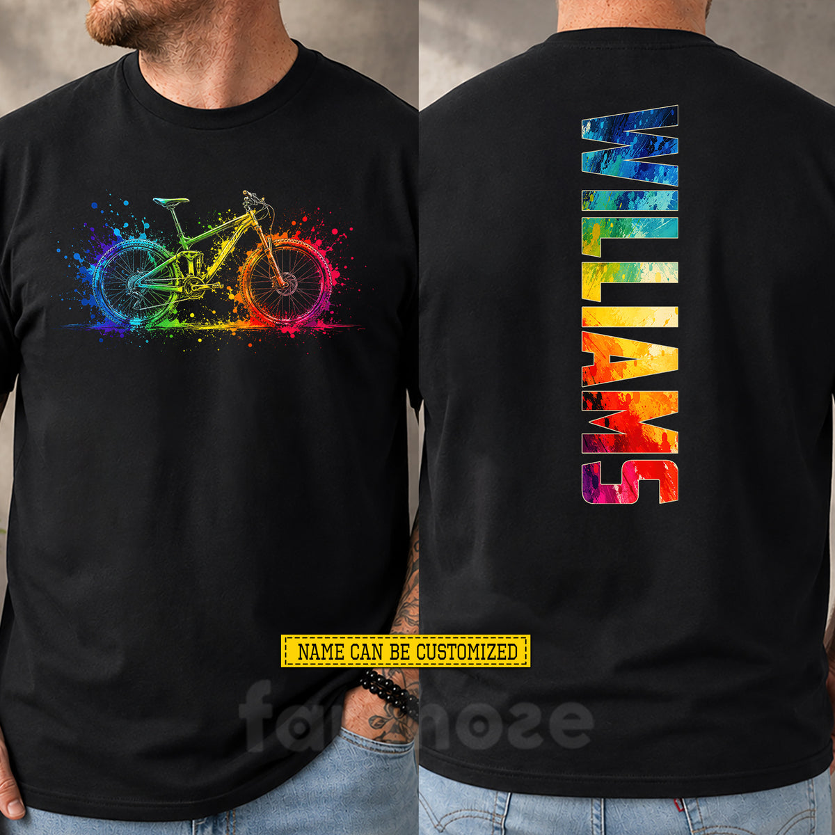 Funny Personalized Cycling Two-sided T-shirt, Ride In Full Color Sport Tees Gift For Cycling Lover