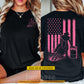 Personalized Barrel Racing USA Two-sided T-shirt, Faith Grit & Barrels Tees Gift For Barrel Racing Lover