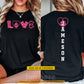 Personalized Barrel Racing Two-sided T-shirt, Love Runs Barrels Tees Gift For Barrel Racing Lover
