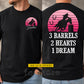 Personalized Barrel Racing Two-sided T-shirt, 3 Barrels 2 Hearts 1 Dream Tees Gift For Barrel Racing Lover