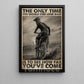 Motocross Canvas Painting, The Only Time You Should Ever Look Back Wall Art Decor, Poster Gift For Motocross Lover