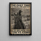 Cowgirl Riding Horse Canvas Painting, The Only Time You Should Ever Look Back Wall Art Decor, Poster Gift For Cowgirls
