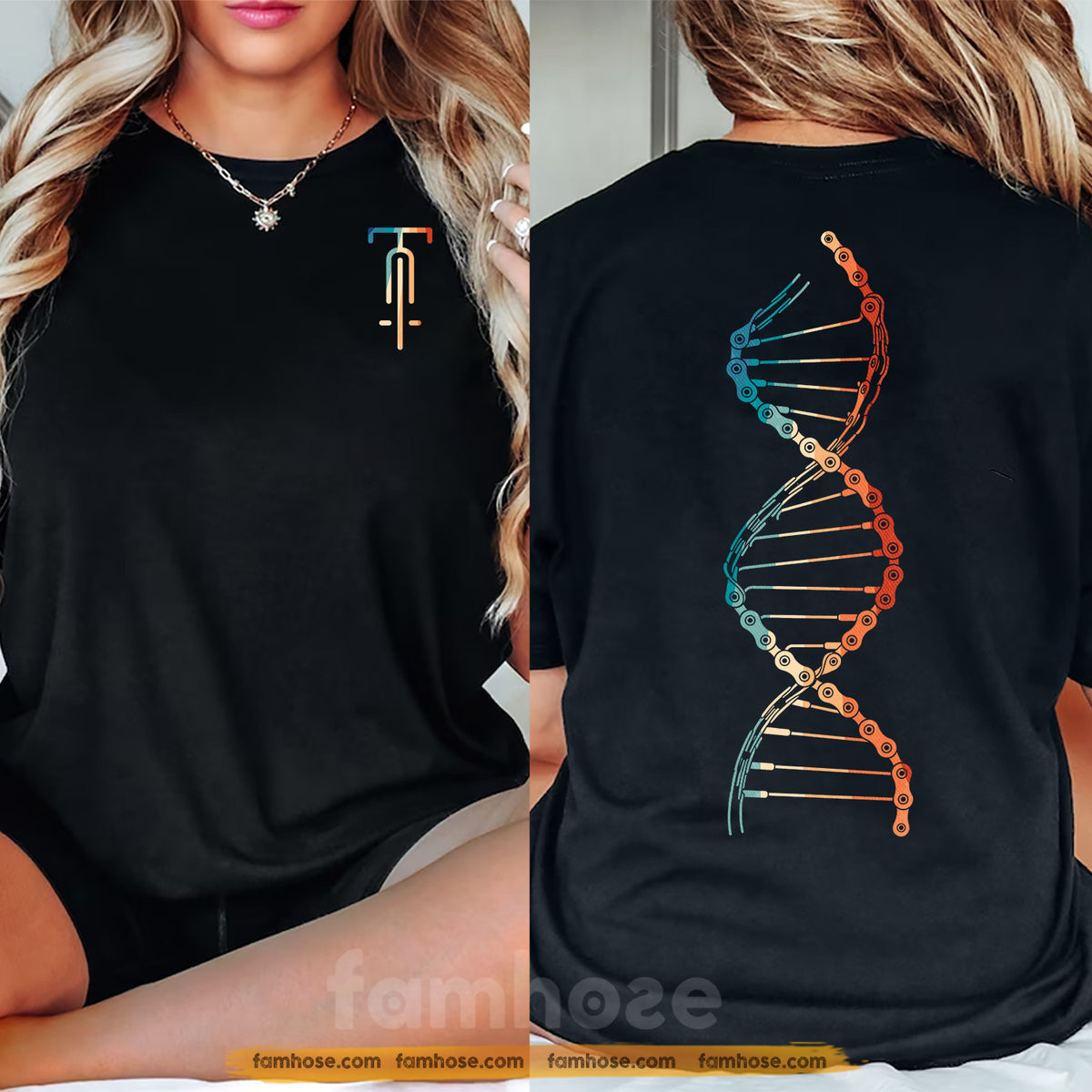 Vintage Cycling Two-sided T-shirt, Cycling Is In My DNA Sport Tees Gift For Cycling Lover