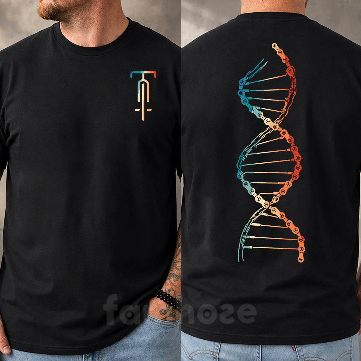 Vintage Cycling Two-sided T-shirt, Cycling Is In My DNA Sport Tees Gift For Cycling Lover