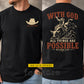 Personalized Bull Riding & Jesus Two-sided T-shirt, With God All Things Are Possible Tees Gift For Christians, Bull Riding Lover