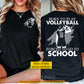 Personalized Volleyball Girl First Day Of School Two-sided T-shirt, Born To Play Volleyball Back To School Sport Tees, Student Gift For Volleyball Lover