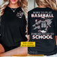 Personalized Baseball First Day Of School Two-sided T-shirt, Born To Play Baseball Back To School Sport Tees, Student Gift For Baseball Lover