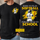 Personalized Softball First Day Of School Two-sided T-shirt, Born To Play Softball Back To School Sport Tees, Student Gift For Softball Lover