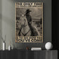 Cowboy Riding Horse Canvas Painting, The Only Time You Should Ever Look Back Wall Art Decor, Poster Gift For Cowboys